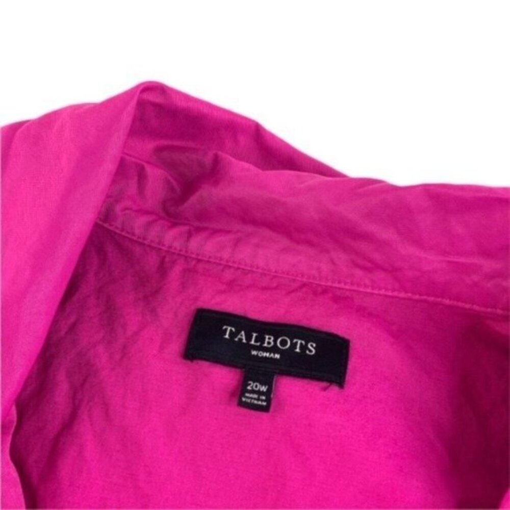 Talbots Fuschia Metallic Zip Front Jacket - Picture 3 of 6